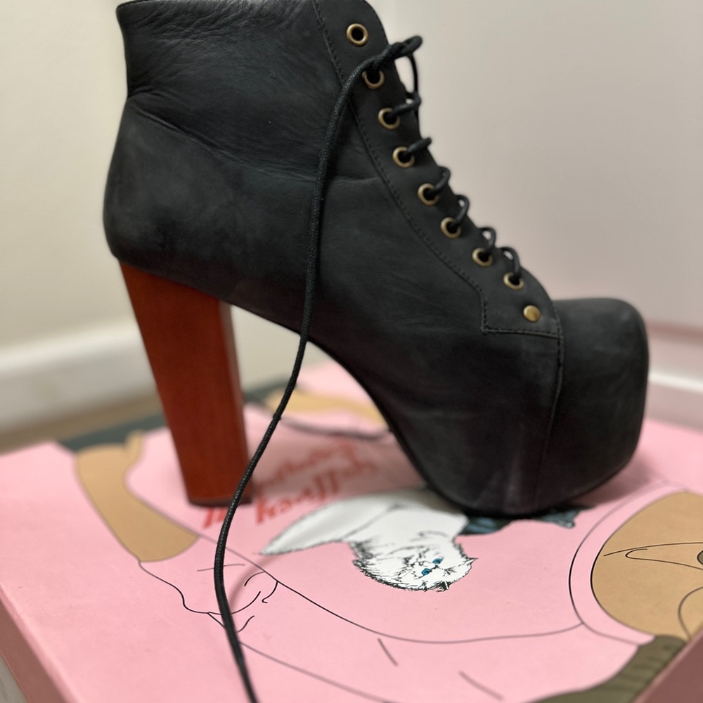 Black Platform Ankle Boots